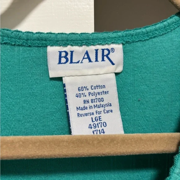 Short Sleeve Textured Henley Shirt Blue Green - Picture 7 of 7